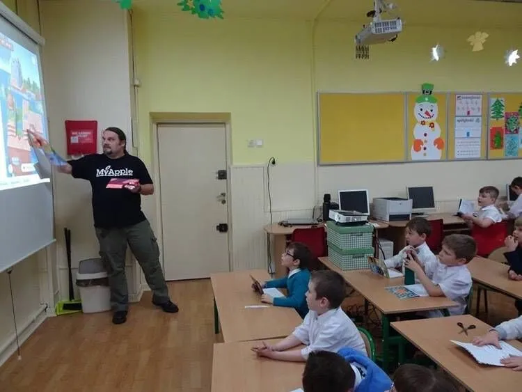 Krystian at school