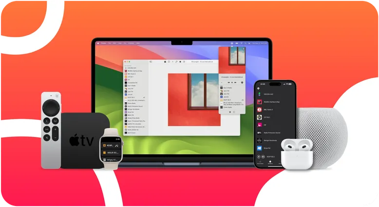 Apple device lineup for Eter radio streaming app